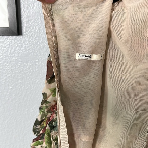 HOUSE OF CB 'Roseanne' Vintage Floral Ruched Midi Dress NWOT - Picture 10 of 10